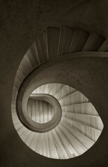Poster - Modern spiral staircase. Contemporary architecture abstract background