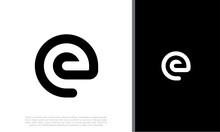 Initials E Logo Design. Initial Letter Logo. Innovative High Tech Logo Template.