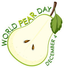 Sticker - World Pear Day Poster Design