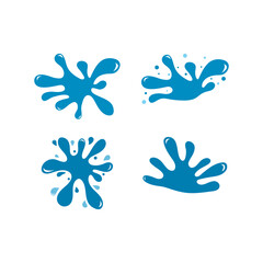 Wall Mural - Water splash logo vector icon illustration