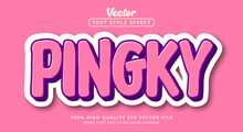 Editable Text Effects Pinky Text Is Pink And Purple, An Attractive Cartoon Style Font