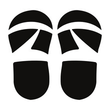 Slipper Icon Vector Flat Design. Set Of Flops And Slippers Line Vector Icons
