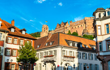 Castle Above The Town Of Heidelberg In Baden-Wuerttemberg - Germany