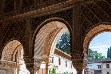 Wall Mural - Ancient Islamic architecture and ornaments in Granada, Spain