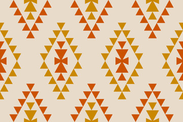 Geometric ethnic oriental seamless pattern traditional. Fabric Aztec pattern background. Indian style. Design for wallpaper, illustration, fabric, clothing, carpet, textile, batik, embroidery.