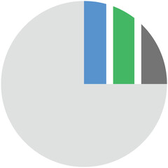 Sticker - Pie Chart Flat Illustration