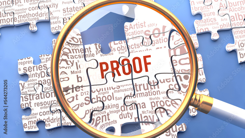 Proof as a complex and multipart topic under close inspection