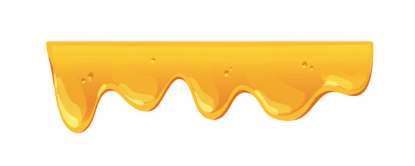 Wall Mural - amber bee honey melting. maple syrup, liquid caramel wave border, dripping, flowing down, leaking. g