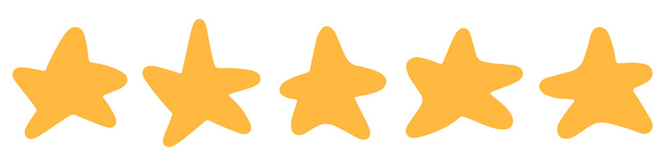 Wall Mural - star icon. set of yellow star icons. vector illustration. various shapes of stars