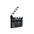 movie clapper board isolated