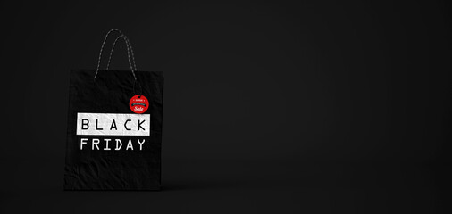 Canvas Print - Black Friday Shopping Bag