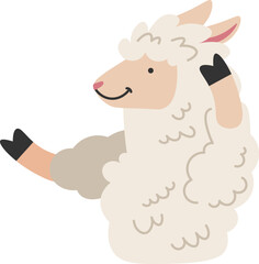 Poster - Funny Llama Alpaca icon. Vector illustration