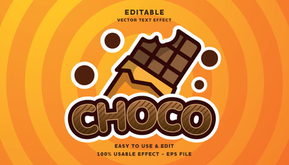 choco editable logotype with modern and simple style, usable for logo or campaign title