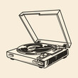 © DGIM studio - Desktop turntable monochrome element vintage
