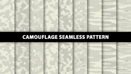 Canvas Print - Military and army camouflage seamless pattern