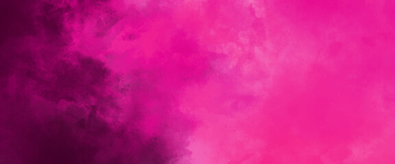 Wall Mural - Abstract cosmic fuchsia neon paper textured aquarelle canvas for modern creative design. Bright light pink ink watercolor on black background. Magenta paper texture water color.