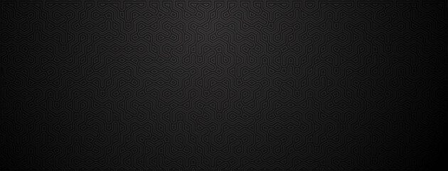 Abstract background with maze pattern in black and gray colors