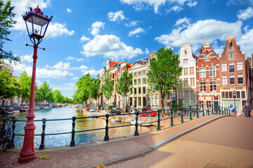 Canvas Print - Canal houses of Amsterdam