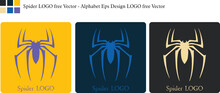 Spider LOGO Free Vector - Alphabet Eps Design LOGO Free Vector