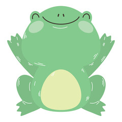 Poster - cute green toad animal