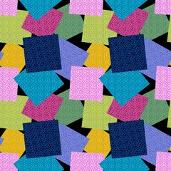 abstract geometric sewing stitch patch seamless pattern for wrapping paper and fabrics and linens