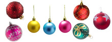 Christmas Balls Collection. For Christmas Decoration.transparent Background.