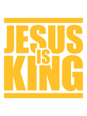 Wall Mural - jesus is king Zitat 