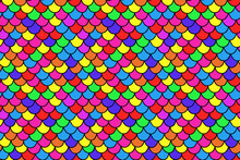 Abstract Color Scales. Seamless Scale Pattern.