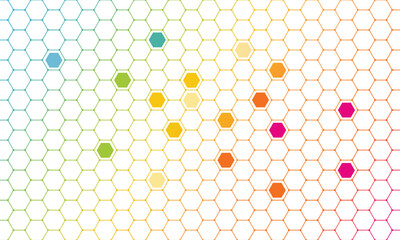 Sticker - Multicolored hexagon background