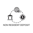 non resident deposit icon , financial icon