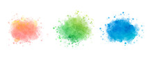 Watercolor Vector Splashes; Background For Title And Logo