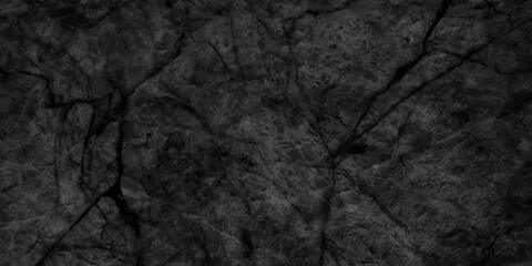 Canvas Print - Abstract cracked stone wall texture, texture of old and grainy dark concrete wall, Panorama of Dark grey black slate grunge texture, black stone wall for cover, wallpaper and construction.