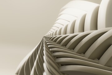 Leinwandbilder - Wonderful  abstract luxury  design background. Trendy white gradient shapes. Liquid curve shape in motion. 3d rendering illustration Background pattern for design.
