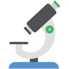 Sticker - Microscope Flat Illustration