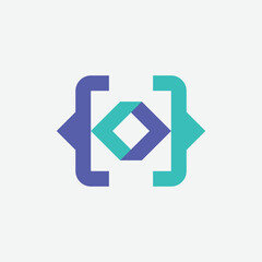 programming code logo. modern coding logo. web desaign logo