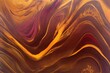 Luxury abstract fluid art painting in alcohol ink technique, mixture of brown, maroon and gold paints. Imitation of marble stone slice, glowing golden veins. Minimalistic graphic shapes.