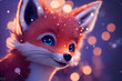 © Harmonie - Fox snow happy, christmas, winter, made with AI