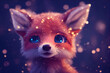 © Harmonie - Cute Fox in snow, christmas, winter, made with AI