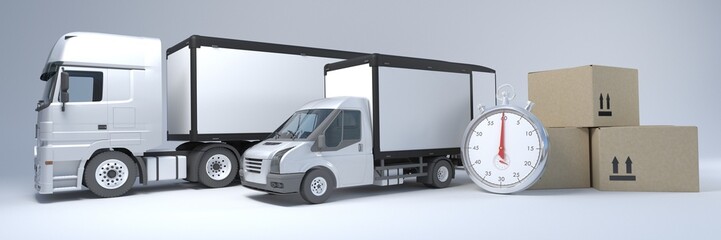 Wall Mural - Cargo Delivery Vehicle