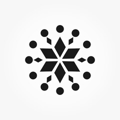 Wall Mural - Snowflake Christmas icon.