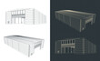 Industrial hall building drawings