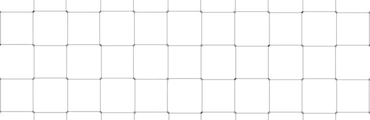 Wall Mural - Net texture pattern on white background. Net texture pattern for backdrop and wallpaper. Realistic net pattern with black squares. Geometric background, vector illustration