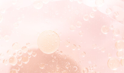 Wall Mural - Abstract pink water bubbles background