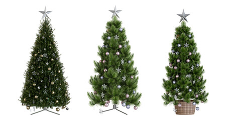 Wall Mural - christmas tree isolated on white