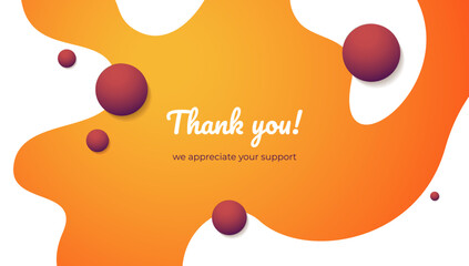 Thank you banner. Abstract background for business, marketing and advertising. Vector EPS 10
