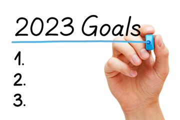Wall Mural - Blank Goals List For The New Year 2023