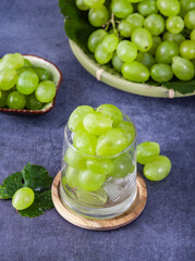 Poster - Fresh vitamin-containing fruit green grapes