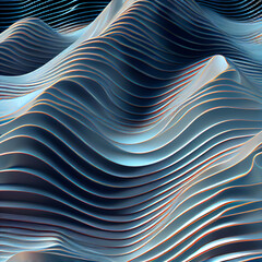 Wall Mural - Undulating curved sound wave pattern