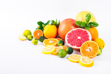 Wall Mural - A pile of citrus fruit slices