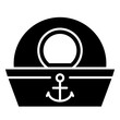 sailor hat and seaman cap icon illustration